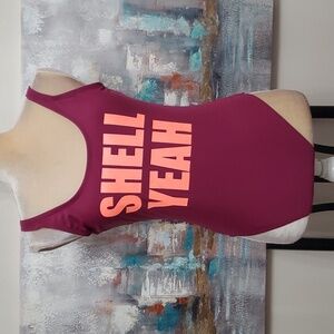 "SHELL YEAH" swimsuit size large NWOT